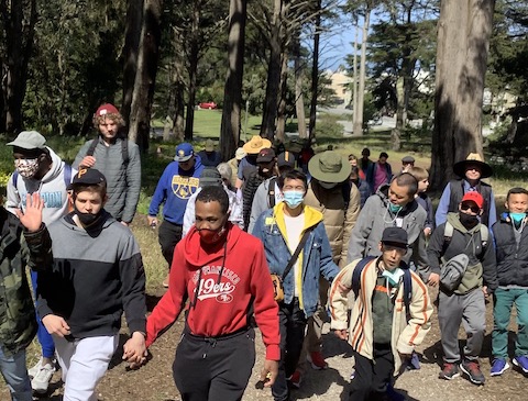AASCEND hikers in Golden Gate Park
